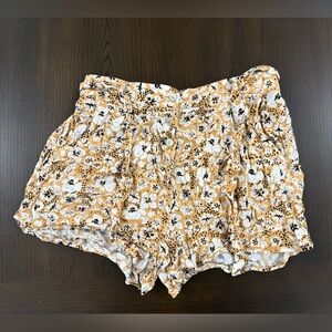 saltwater LUXE Mustard Floral High-Waist Women’s Shorts
